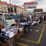 Puesto de mercadillo: Calcetines de oferta